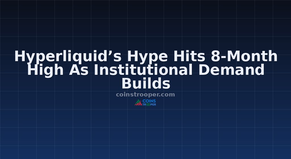 Hyperliquid’s Hype Hits 8-Month High As Institutional Demand Builds
