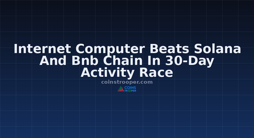 Internet Computer Beats Solana And Bnb Chain In 30-Day Activity Race