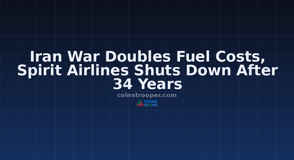Iran War Doubles Fuel Costs, Spirit Airlines Shuts Down After 34 Years
