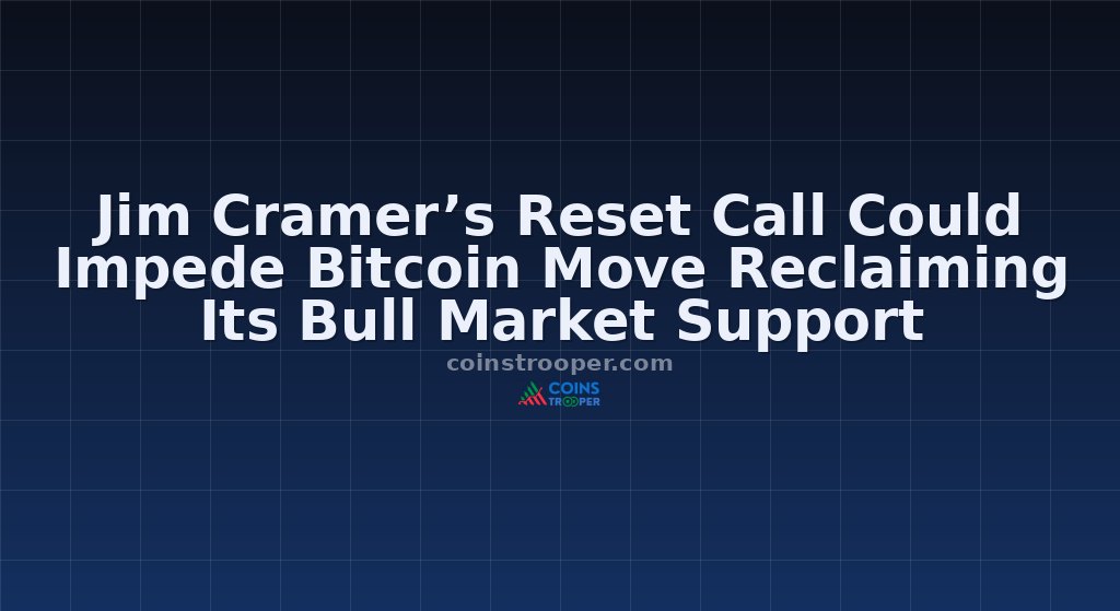 Jim Cramer’s Reset Call Could Impede Bitcoin Move Reclaiming Its Bull Market Support