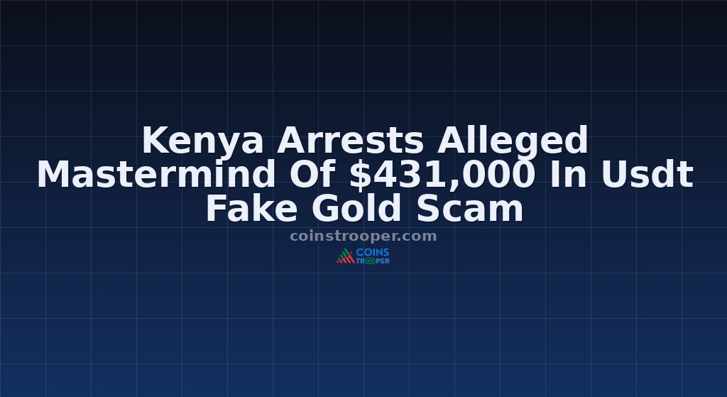 Kenya Arrests Alleged Mastermind Of $431,000 In Usdt Fake Gold Scam