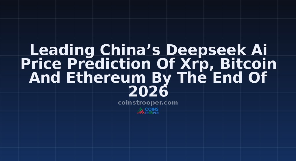 Leading China’s Deepseek Ai Price Prediction Of Xrp, Bitcoin And Ethereum By The End Of 2026