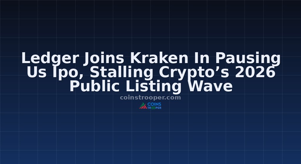 Ledger Joins Kraken In Pausing Us Ipo, Stalling Crypto’s 2026 Public Listing Wave