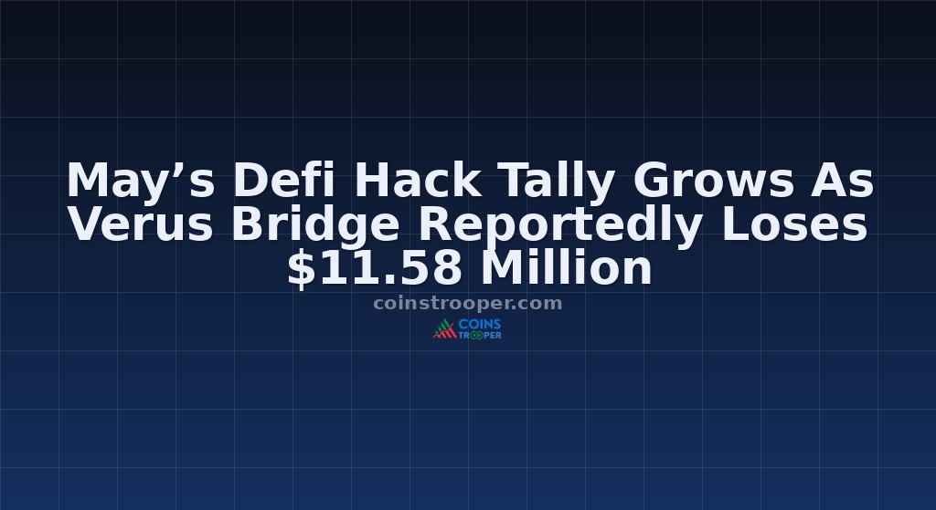 May’s Defi Hack Tally Grows As Verus Bridge Reportedly Loses $11.58 Million