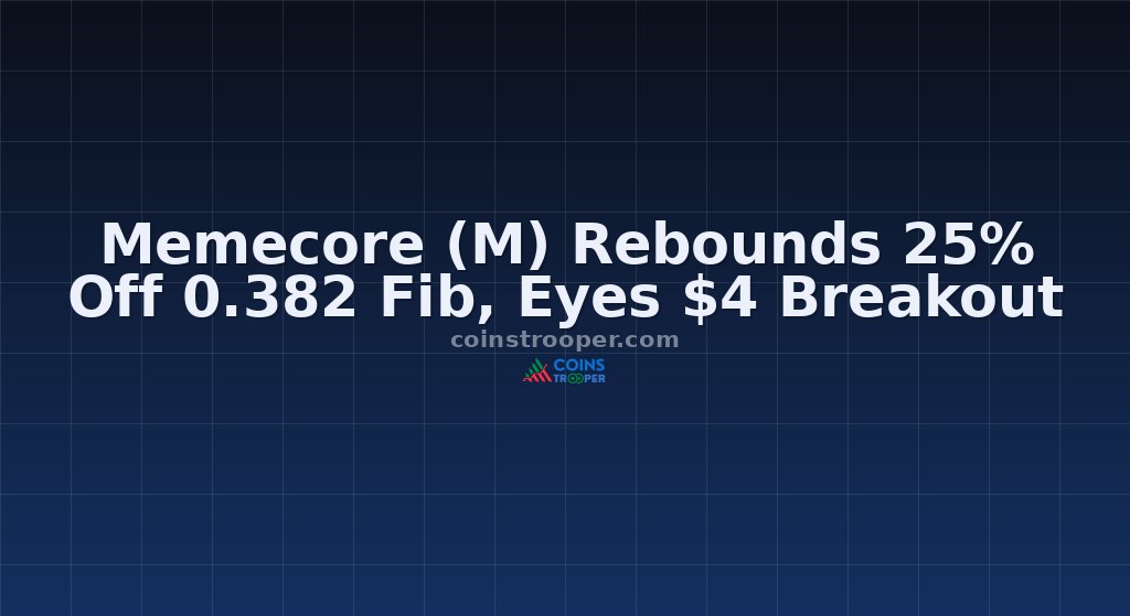 Memecore (M) Rebounds 25% Off 0.382 Fib, Eyes $4 Breakout