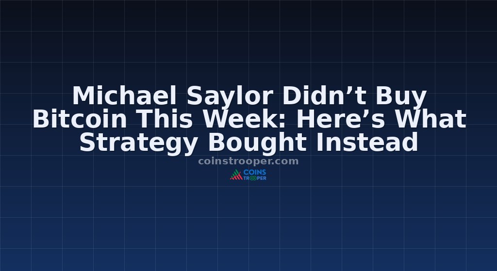 Michael Saylor Didn’t Buy Bitcoin This Week: Here’s What Strategy Bought Instead