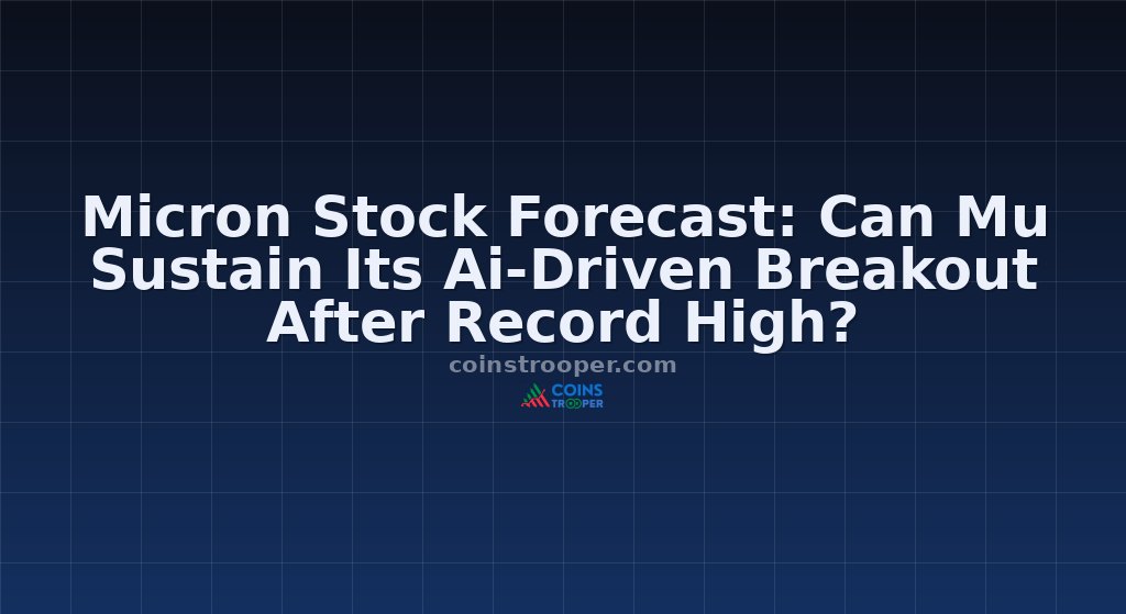 Micron Stock Forecast: Can Mu Sustain Its Ai-Driven Breakout After Record High?