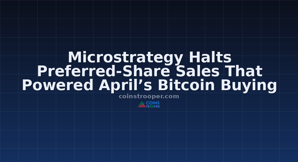 Microstrategy Halts Preferred-Share Sales That Powered April’s Bitcoin Buying