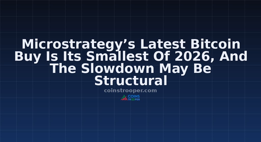 Microstrategy’s Latest Bitcoin Buy Is Its Smallest Of 2026, And The Slowdown May Be Structural