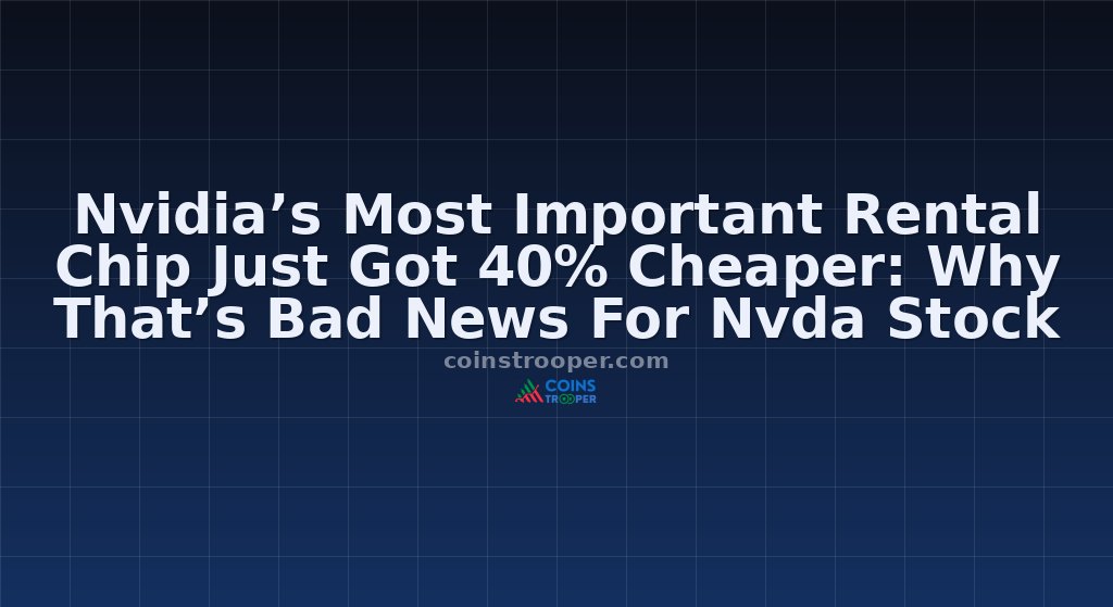 Nvidia’s Most Important Rental Chip Just Got 40% Cheaper: Why That’s Bad News For Nvda Stock