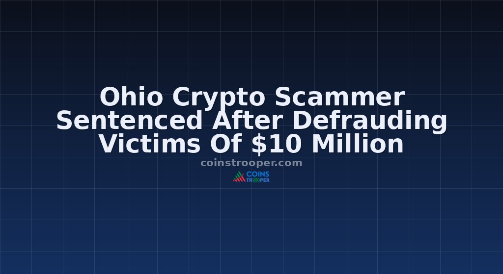 Ohio Crypto Scammer Sentenced After Defrauding Victims Of $10 Million