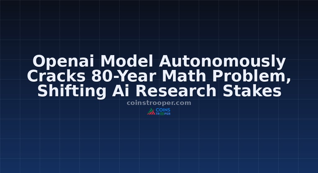 Openai Model Autonomously Cracks 80-Year Math Problem, Shifting Ai Research Stakes