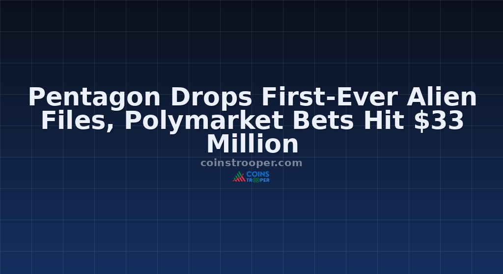 Pentagon Drops First-Ever Alien Files, Polymarket Bets Hit $33 Million