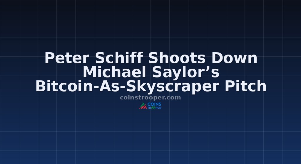 Peter Schiff Shoots Down Michael Saylor’s Bitcoin-As-Skyscraper Pitch