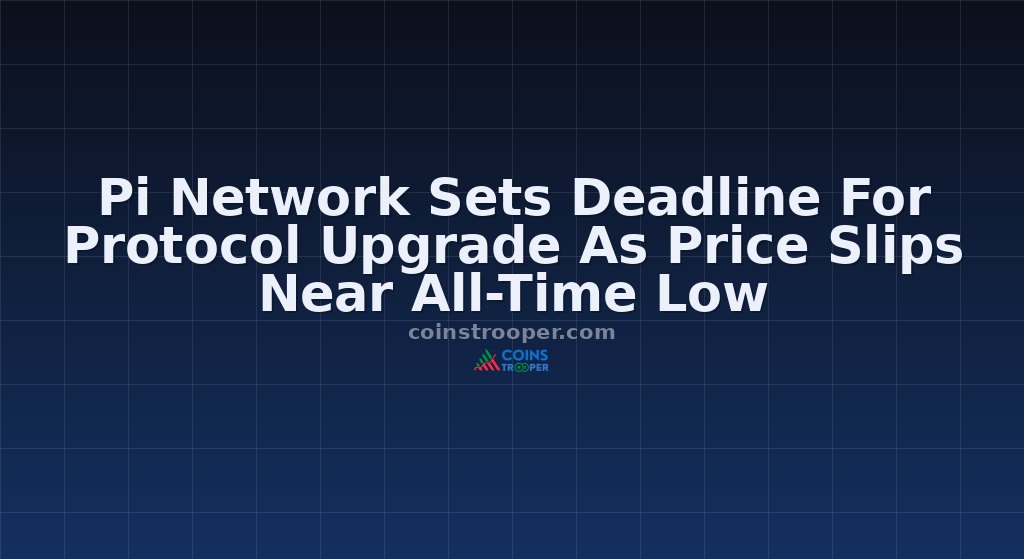 Pi Network Sets Deadline For Protocol Upgrade As Price Slips Near All-Time Low