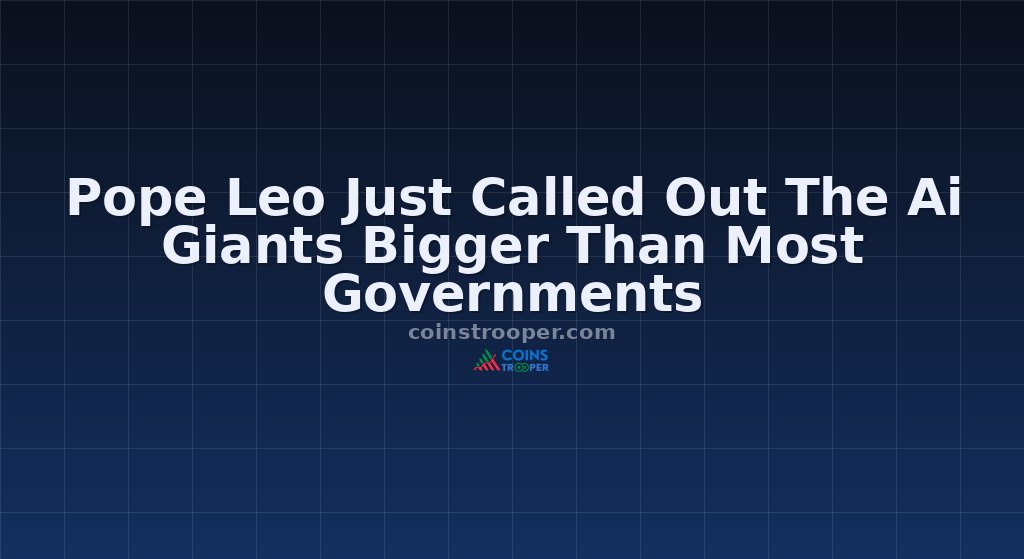 Pope Leo Just Called Out The Ai Giants Bigger Than Most Governments