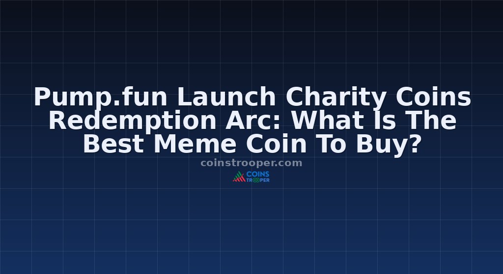 Pump.fun Launch Charity Coins Redemption Arc: What Is The Best Meme Coin To Buy?