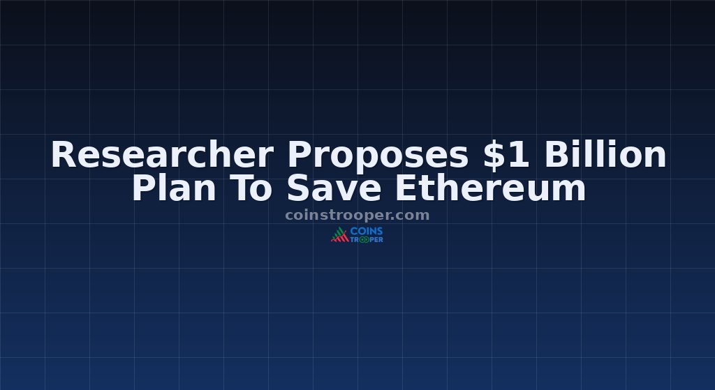 Researcher Proposes $1 Billion Plan To Save Ethereum