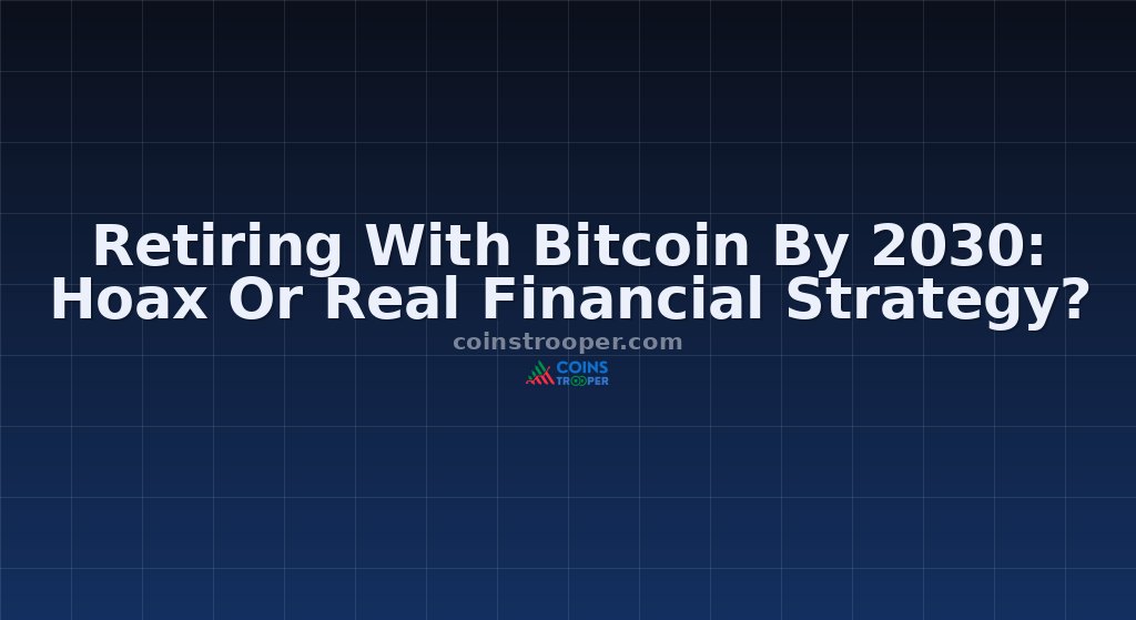 Retiring With Bitcoin By 2030: Hoax Or Real Financial Strategy?