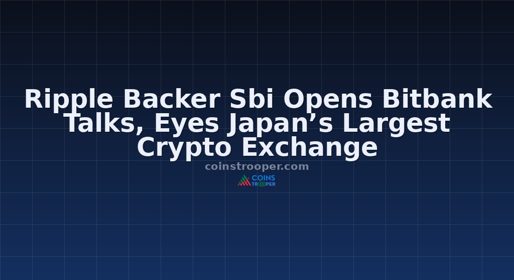 Ripple Backer Sbi Opens Bitbank Talks, Eyes Japan’s Largest Crypto Exchange