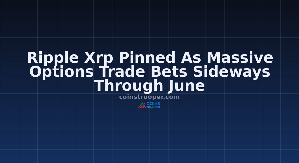 Ripple Xrp Pinned As Massive Options Trade Bets Sideways Through June