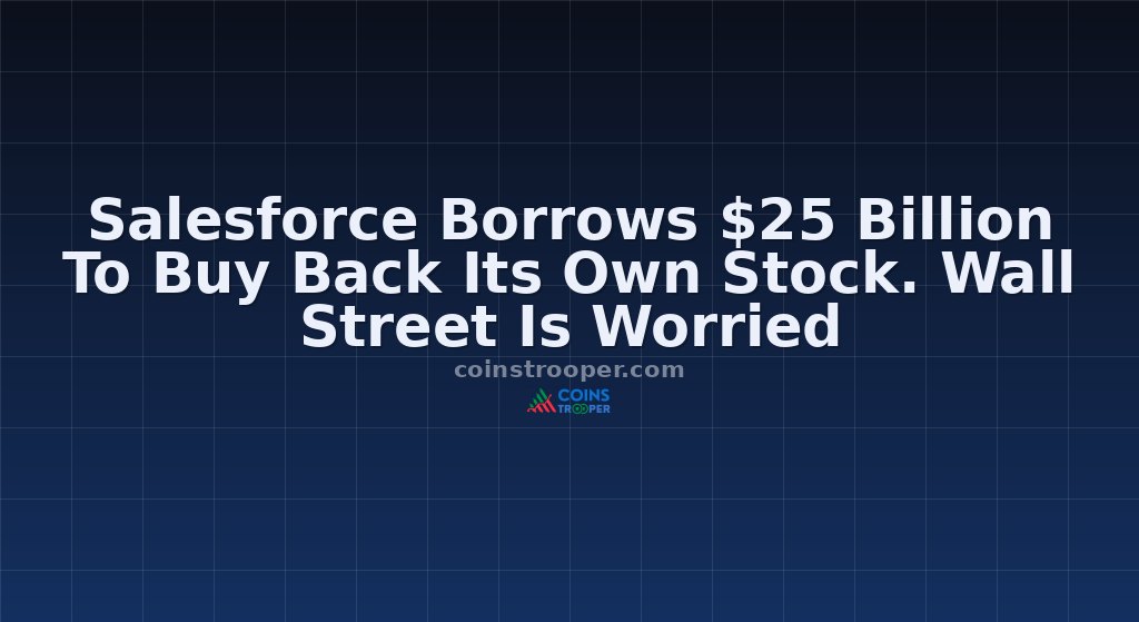 Salesforce Borrows $25 Billion To Buy Back Its Own Stock. Wall Street Is Worried