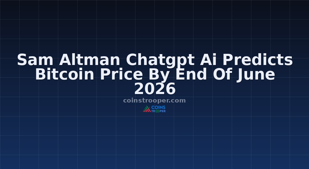 Sam Altman Chatgpt Ai Predicts Bitcoin Price By End Of June 2026