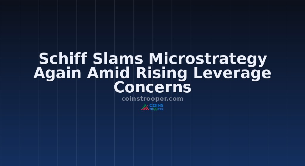 Schiff Slams Microstrategy Again Amid Rising Leverage Concerns