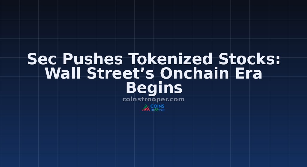 Sec Pushes Tokenized Stocks: Wall Street’s Onchain Era Begins