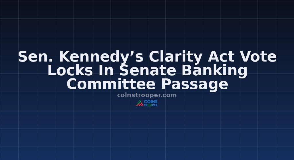 Sen. Kennedy’s Clarity Act Vote Locks In Senate Banking Committee Passage