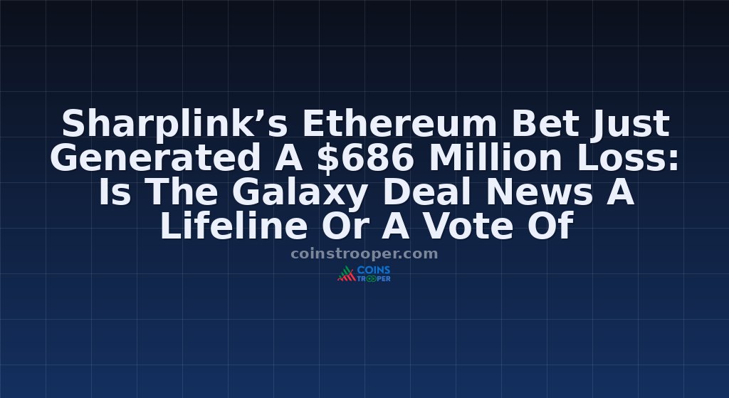 Sharplink’s Ethereum Bet Just Generated A $686 Million Loss: Is The Galaxy Deal News A Lifeline Or A Vote Of Confidence?