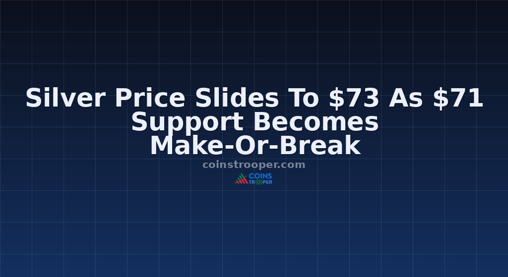 Silver Price Slides To $73 As $71 Support Becomes Make-Or-Break