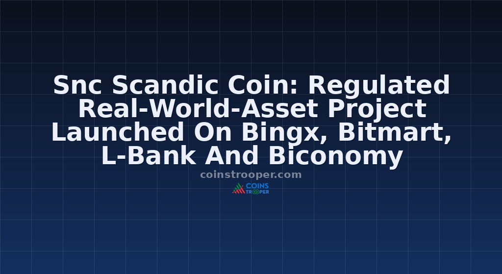 Snc Scandic Coin: Regulated Real‑World‑Asset Project Launched On Bingx, Bitmart, L‑Bank And Biconomy