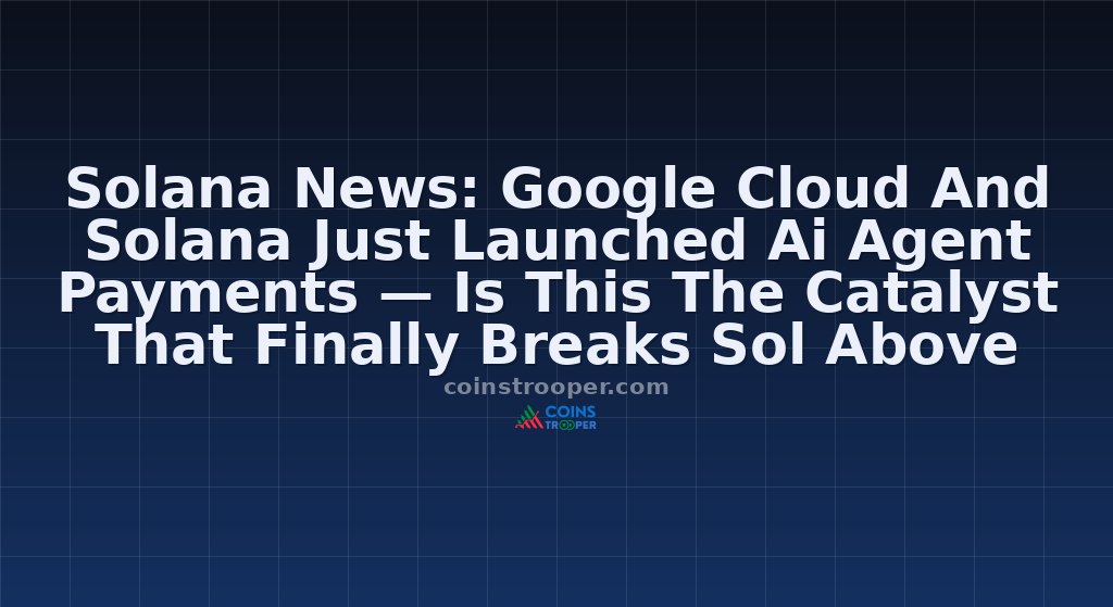 Solana News: Google Cloud And Solana Just Launched Ai Agent Payments — Is This The Catalyst That Finally Breaks Sol Above $90?