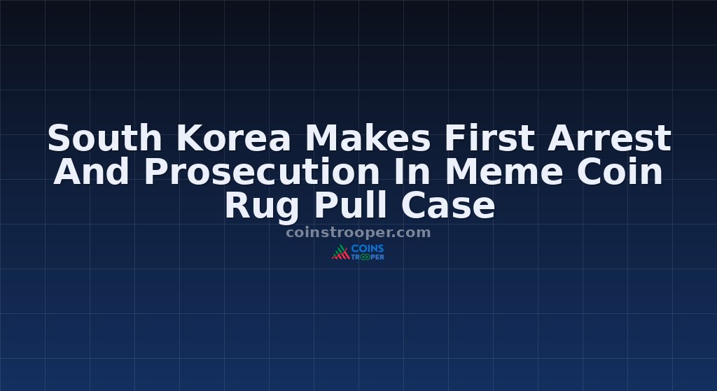 South Korea Makes First Arrest And Prosecution In Meme Coin Rug Pull Case