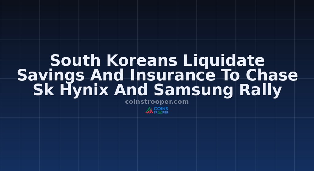 South Koreans Liquidate Savings And Insurance To Chase Sk Hynix And Samsung Rally