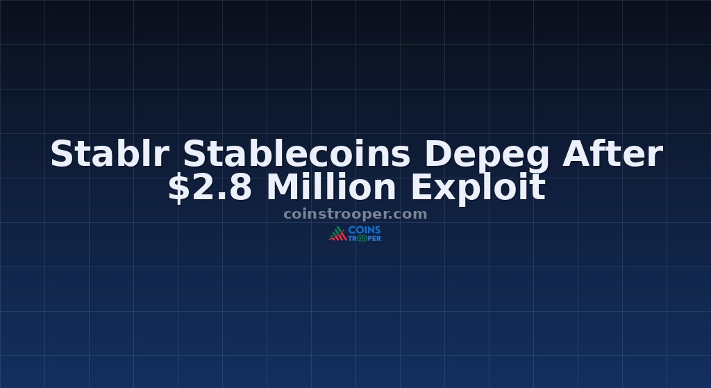 Stablr Stablecoins Depeg After $2.8 Million Exploit