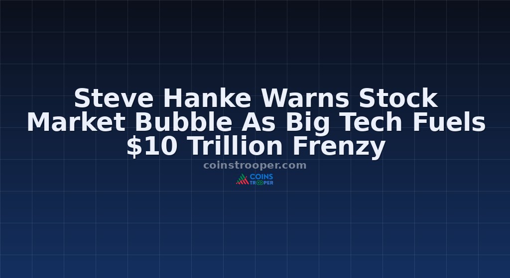Steve Hanke Warns Stock Market Bubble As Big Tech Fuels $10 Trillion Frenzy