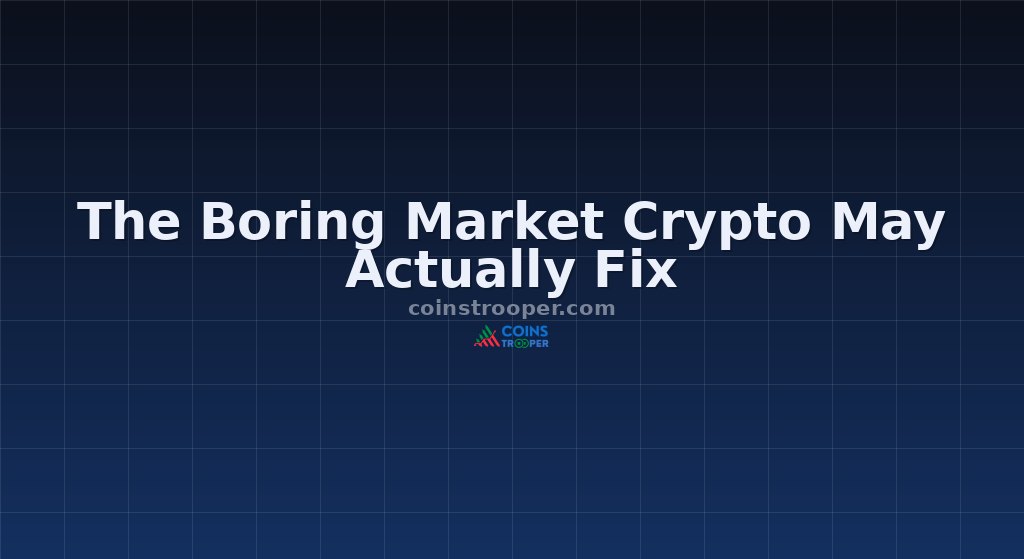 The Boring Market Crypto May Actually Fix