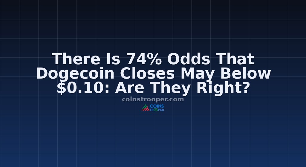 There Is 74% Odds That Dogecoin Closes May Below $0.10: Are They Right?