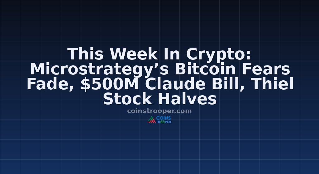 This Week In Crypto: Microstrategy’s Bitcoin Fears Fade, $500M Claude Bill, Thiel Stock Halves