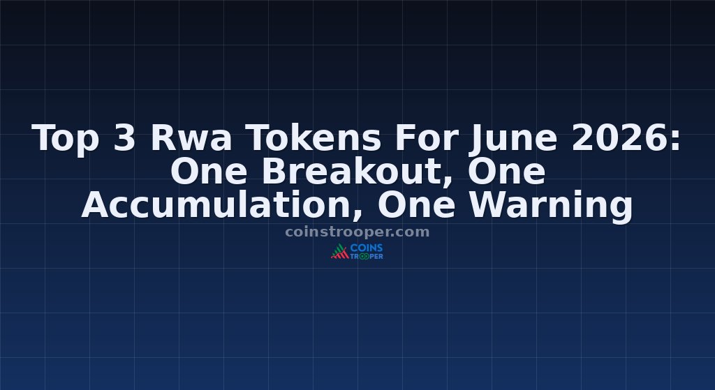 Top 3 Rwa Tokens For June 2026: One Breakout, One Accumulation, One Warning