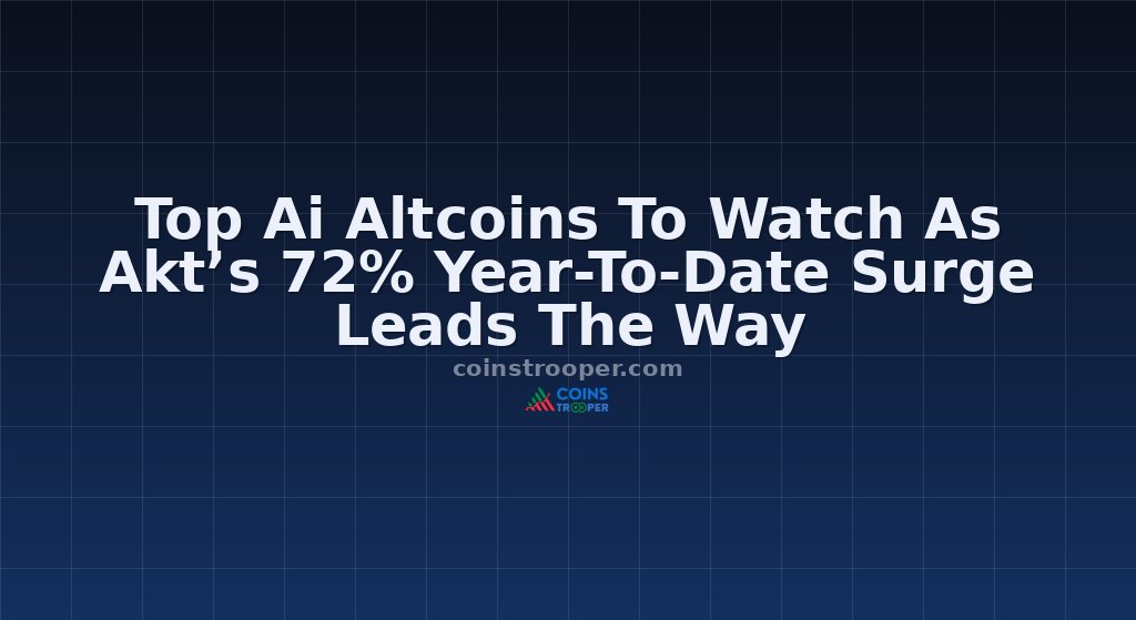 Top Ai Altcoins To Watch As Akt’s 72% Year-To-Date Surge Leads The Way