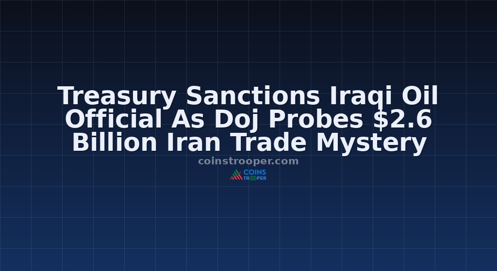 Treasury Sanctions Iraqi Oil Official As Doj Probes $2.6 Billion Iran Trade Mystery