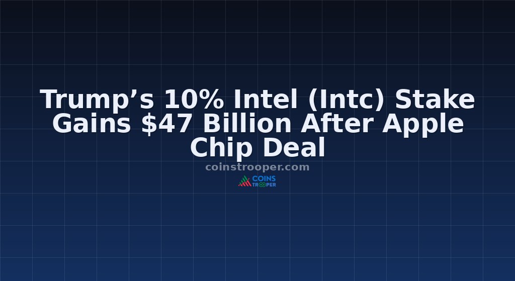 Trump’s 10% Intel (Intc) Stake Gains $47 Billion After Apple Chip Deal