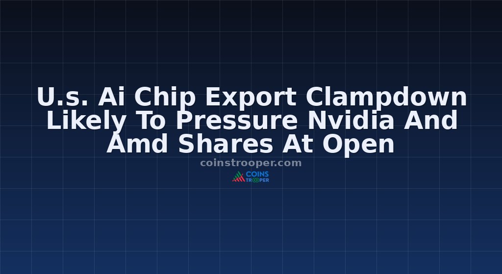 U.s. Ai Chip Export Clampdown Likely To Pressure Nvidia And Amd Shares At Open