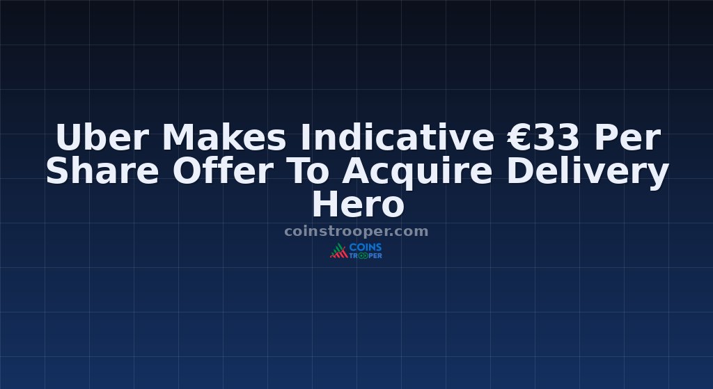 Uber Makes Indicative €33 Per Share Offer To Acquire Delivery Hero