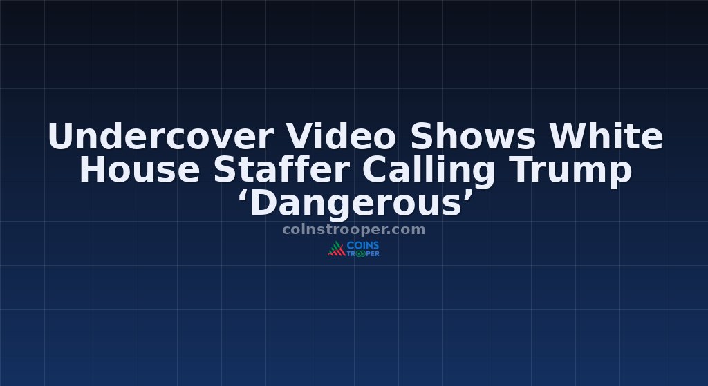Undercover Video Shows White House Staffer Calling Trump ‘Dangerous’