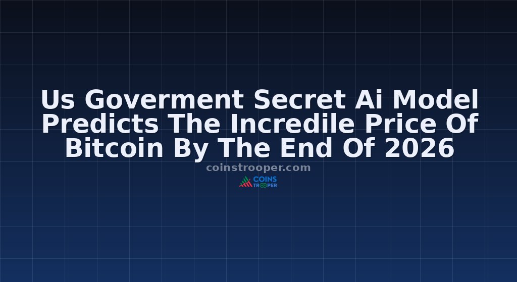 Us Goverment Secret Ai Model Predicts The Incredile Price Of Bitcoin By The End Of 2026