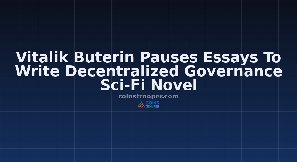 Vitalik Buterin Pauses Essays To Write Decentralized Governance Sci-Fi Novel
